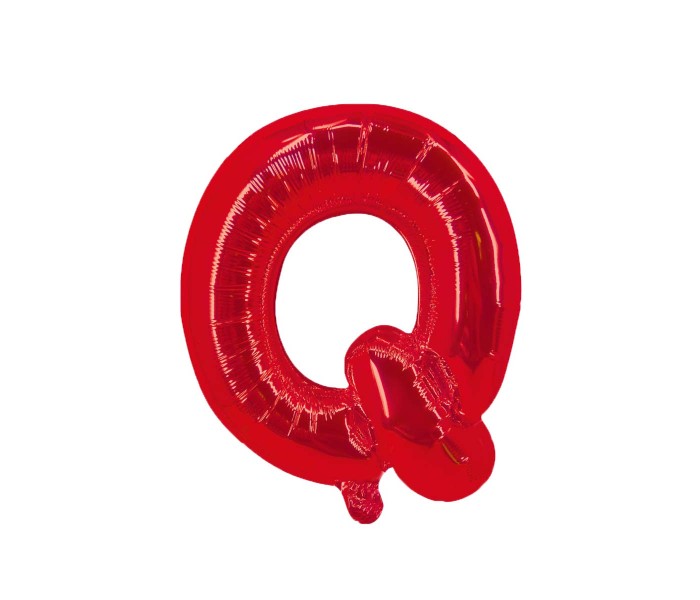 Party Time Q-RE-803379 Letter Q 16 Inch Foil Balloon Red - Zoom Image