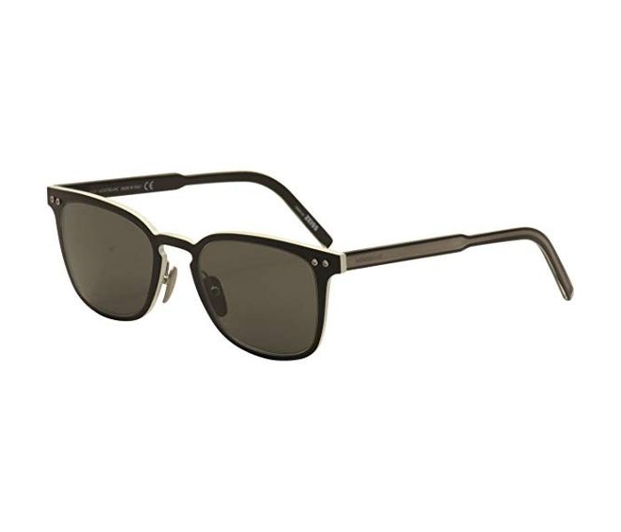 Mont Blanc MB 584S 02A Rectangle Black Frame & Brown Gradient Mirrored Sunglasses for Unisex - Zoom Image