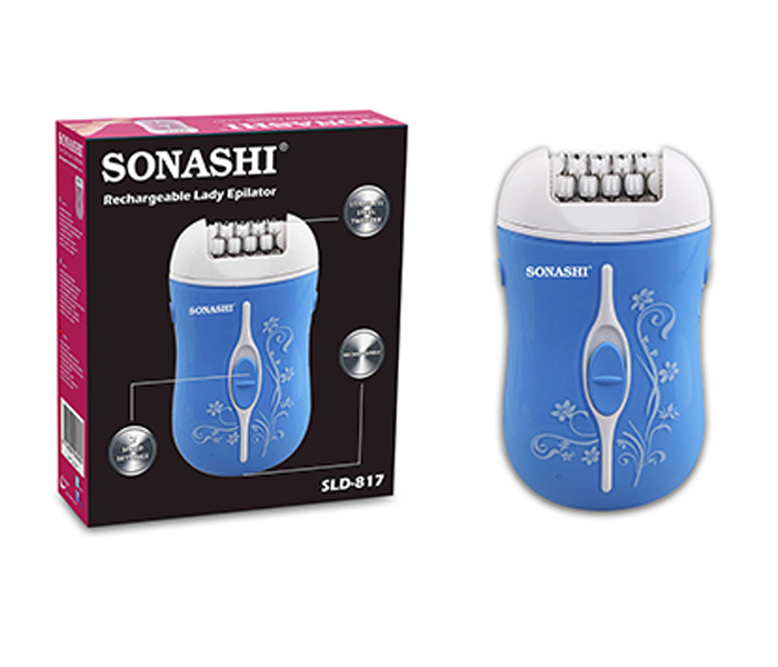 Sonashi SLD-817 Rechargeable Lady Epilator, Blue - Zoom Image 3