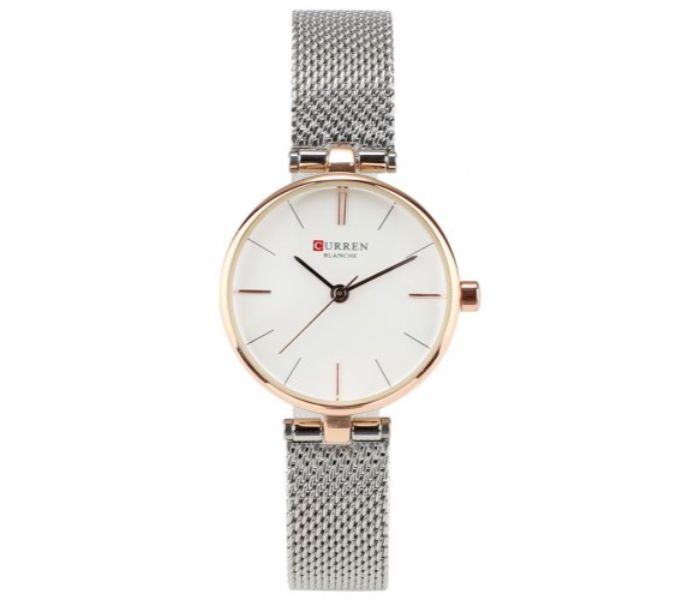 Curren 9038 Mesh Belt Quartz Watch For Women Silver - Zoom Image