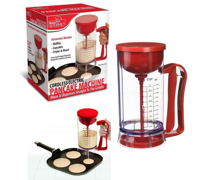 Cordless Electric Pancake Machine - Red - Zoom Image 2