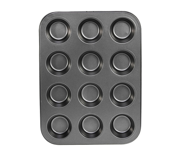 Royalford RFU9067 12 Cup Muffin Pan - Black - Zoom Image 1