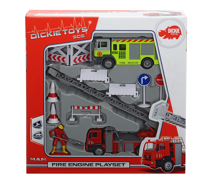 Dickie 203713004 12CM Fire Engine Car and Transport Model Play Set - Zoom Image 2