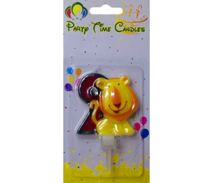 Party Time M116 Animal Birthday Candle 2 Multicolor - Zoom Image