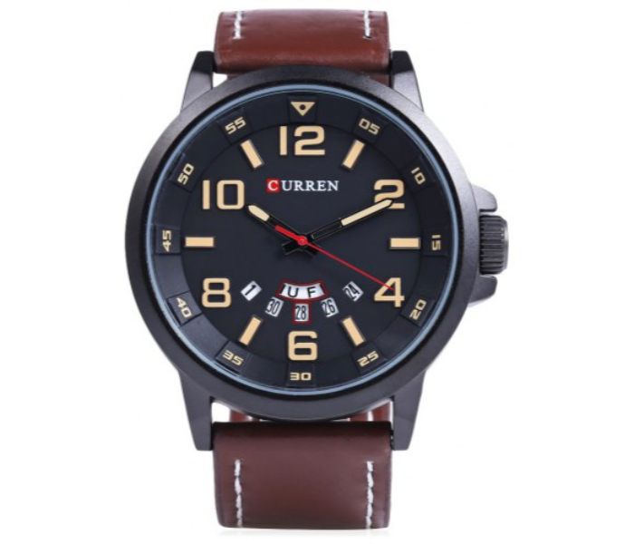 Curren 8240 Fashion Quartz Watch For Men Yellow And Black - Zoom Image 2