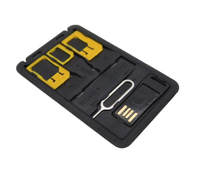 Trands TR-SM3163 Sim Card Adapter Storage Kit with Sim Release Pin - Black - Zoom Image 3