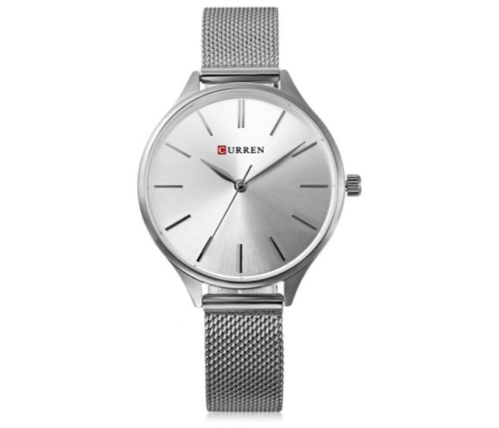 Curren 9024 Stainless Steel Analog Quartz Watch For Women Silver - Zoom Image 2