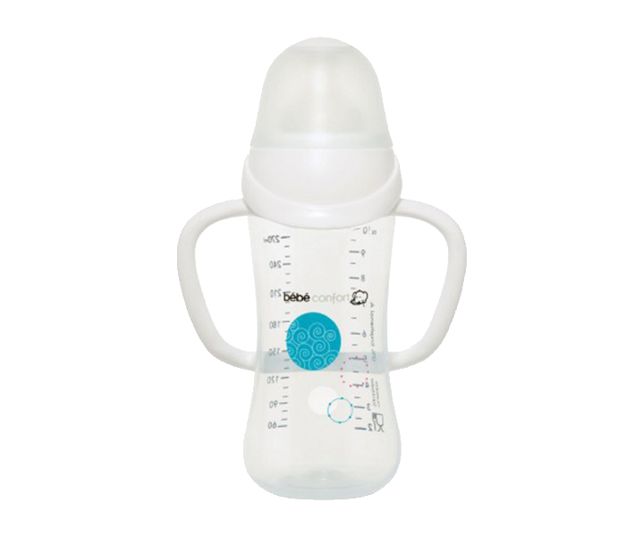 Bebe Confort 30001223 Easy-Clip Feeding Bottle with Handle - 270ml, White - Zoom Image