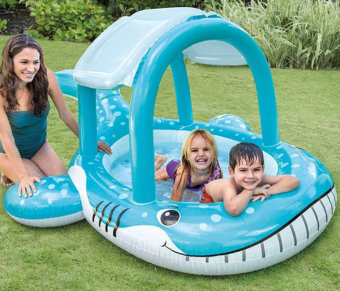 Intex ZX-57125 211 x 185 x 109CM Inflatable Baby play swimming Pool - Blue - Zoom Image 1