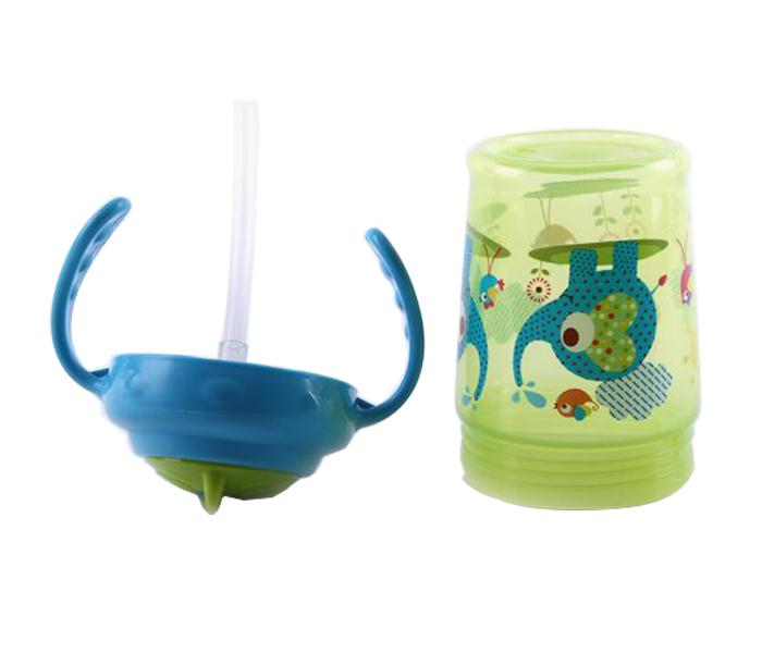 Baby Plus BP5167 Baby Training Cup with Two Handle - Green - Zoom Image 2