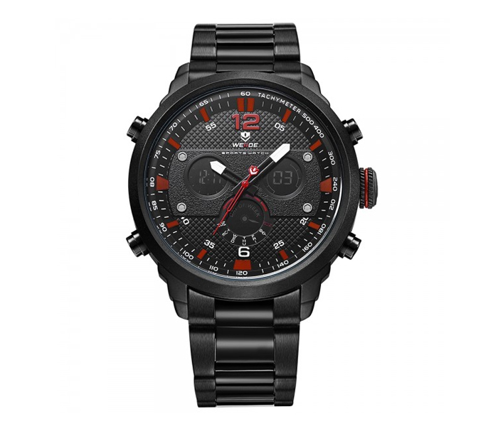 Weide WH-6303MB Analog and Digital Watch Black and Red - Zoom Image 4