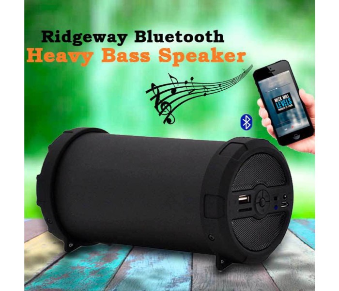 Ridgeway Wireless Bluetooth Rechargeable Speaker With Micro SD, USB and Aux Support (BS-9632) Multicolor - Zoom Image 7