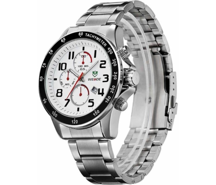 Weide WH 3308MB Mens Analog and Complete Calendar Watch Silver - Zoom Image 1