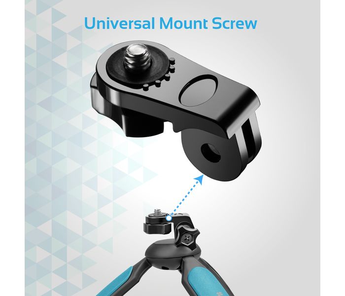 Promate HandyPod-16 Lightweight Camera Mini Tripod with 180-Degree Adjustable Head, Blue - Zoom Image 2