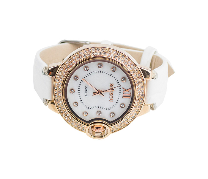 DND DW14763 Analog Watch for Women - White - Zoom Image 3