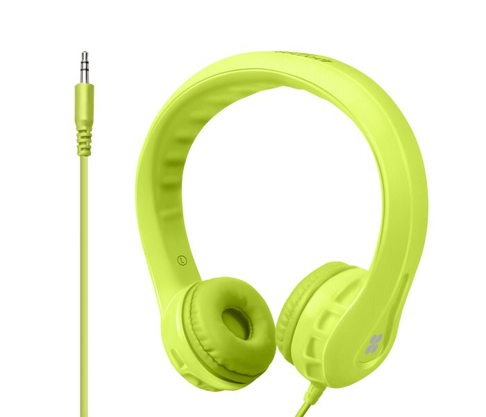 Promate Flexure Super Flexible Lightweight Kids-Safe Foam Headset, Green - Zoom Image 8