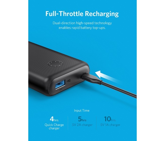 Anker A1230 Powercore II 10000 mAh Power Bank Black - Zoom Image 2