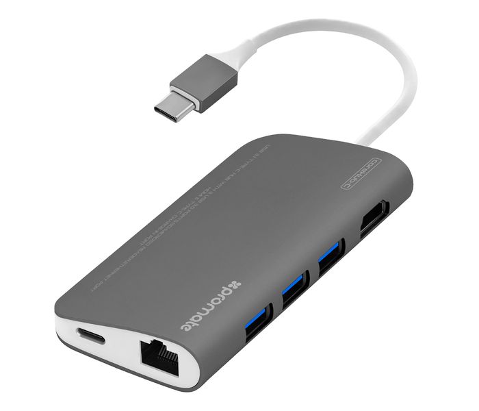 Promate Corehub-C USB 3.1 Type-C Hub CorHub-C, Grey - Zoom Image 8