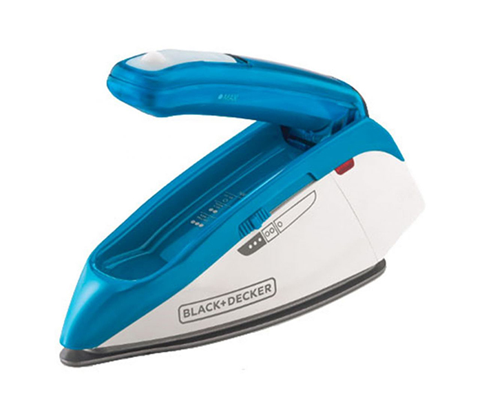 Black and Decker TI250-B5 Dual Voltage Travel Steam Iron with Anti Drip - White and Blue - Zoom Image