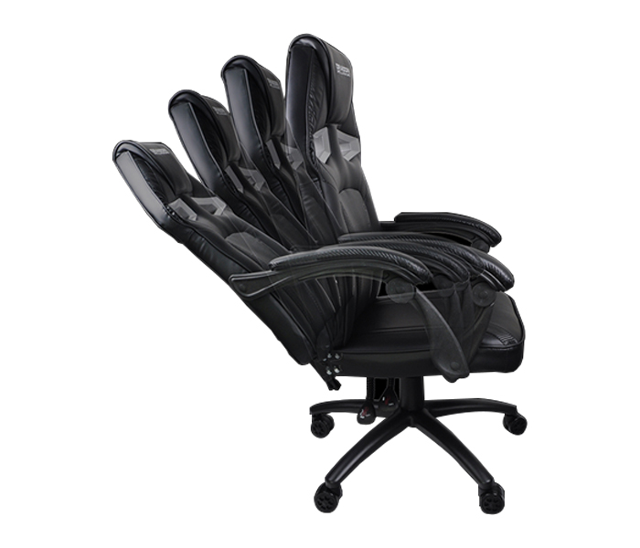 Dragon War GC-010 Gaming Chair with Massage Lumber Pillow - Black - Zoom Image 3