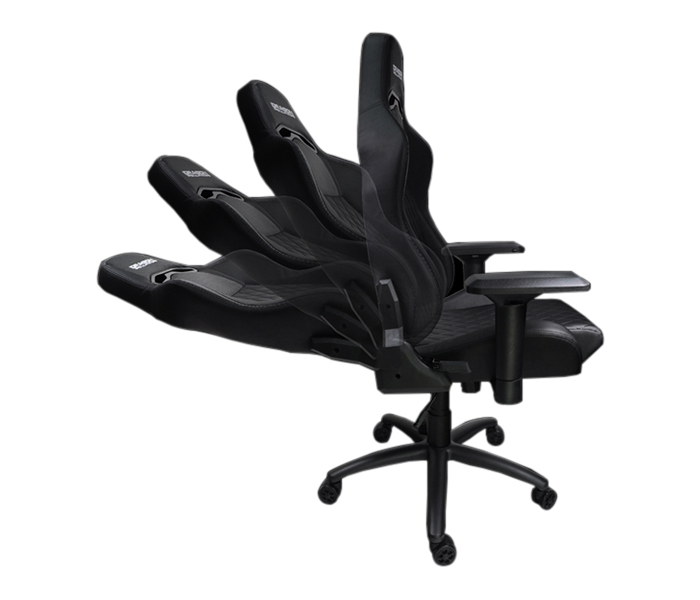 Dragon War GC-012 Luxury Gaming Chair Carbon Fiber Trims with Foot Rest Stand - Black - Zoom Image 3