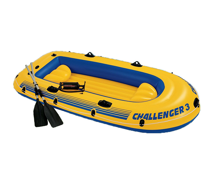 Intex ZX-68370 295 x 137 x 43CM Challenger Tank 3 Set Boat - Yellow - Zoom Image