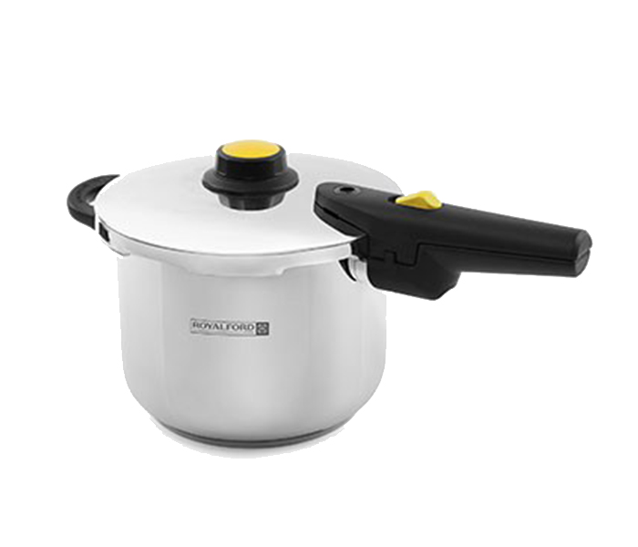 Royalford RF8607 6 Litre Asat Stainless Steel Pressure Cooker - Silver - Zoom Image