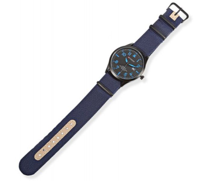 Curren 8268 Canvas Quartz Watch For Men Blue and Black - Zoom Image 2