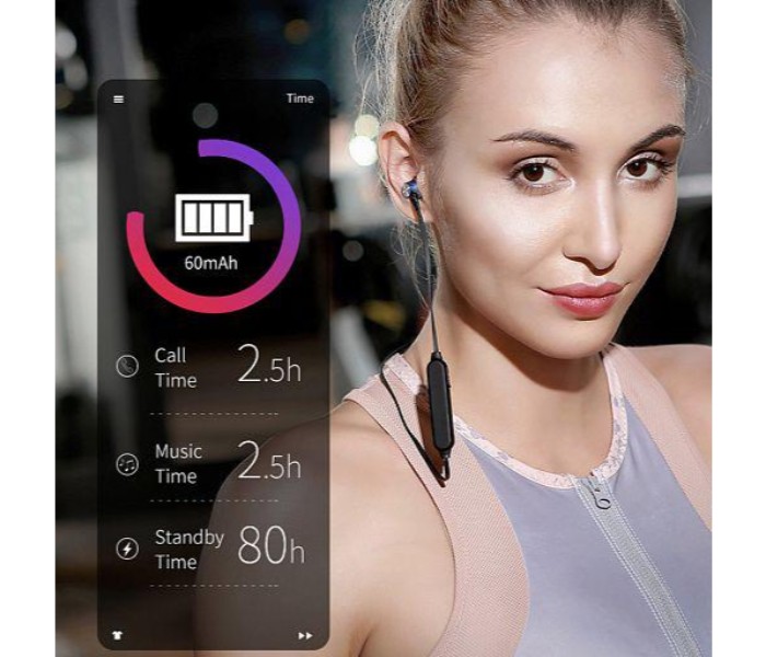 Magnetic Wireless Bluetooth Sports Earphone with Built in Microphone and Volume Control XZ4 Multicolor - Zoom Image 3