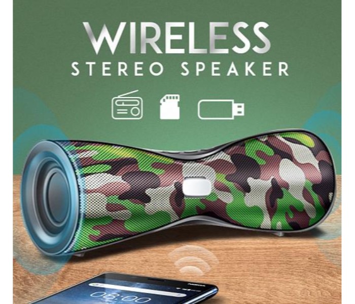 BlueTune Rechargeable Portable Wireless Stereo Speaker with Built in Support FM Radio, USB and TF Card BTWS5 Multicolor - Zoom Image 4