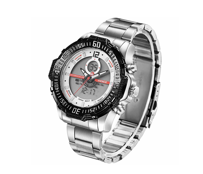 Weide WH-6105MB Analog and LCD Digital Watch Silver and White - Zoom Image 3