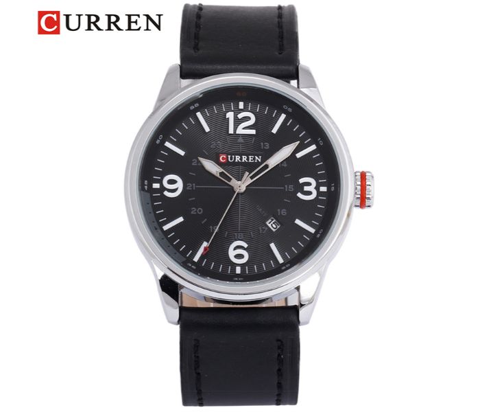 Curren 8215 Business Style Quartz Watch For Men Black and Grey - Zoom Image