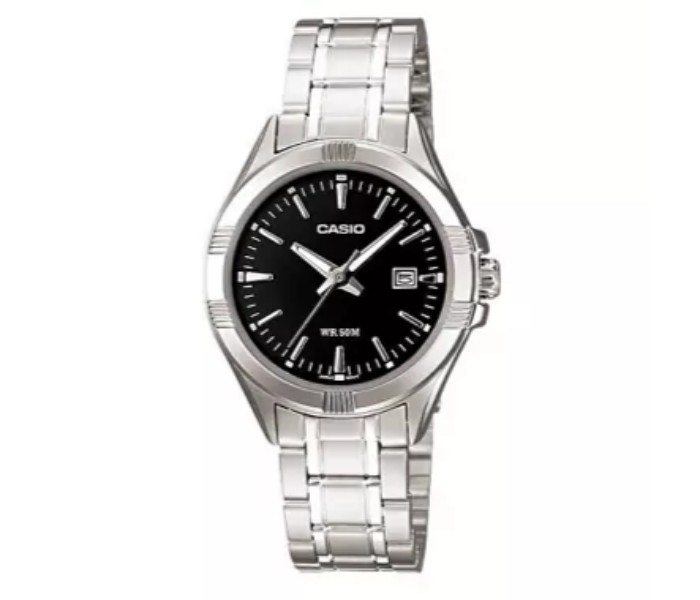 Casio LTP-1308D-1ADF Womens Analog Watch Black and Silver - Zoom Image