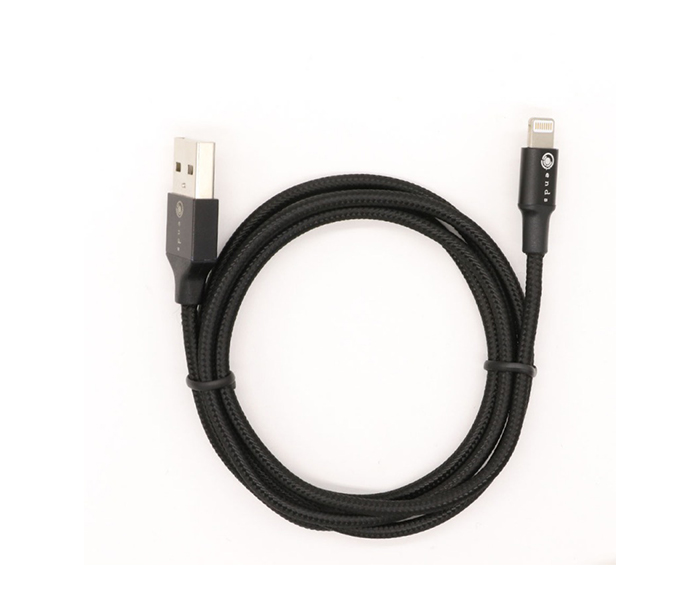 iends IE-CA2494 Lightning Braided Cable for Apple Smartphones and Tablets - Black - Zoom Image 3