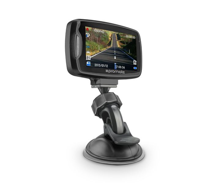 Promate DashCam-1 Ultra HD 1080P In-Car 170 Degree Super Wide Angle Car Dashboard Camera with 2.7 Inch LCD Display - Black - Zoom Image 8