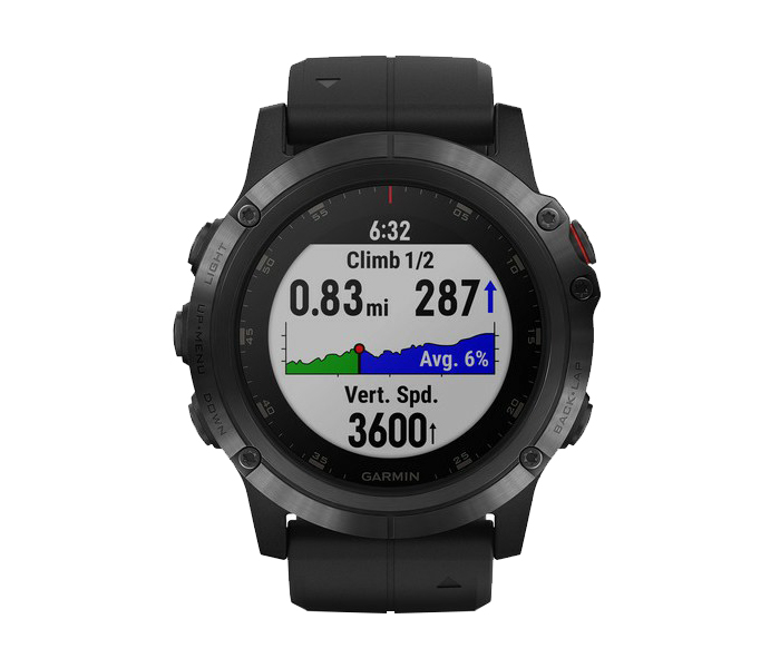 Garmin 010-01989-01 Fenix 5X Plus Smartwatch - Black with Black Band - Zoom Image 6