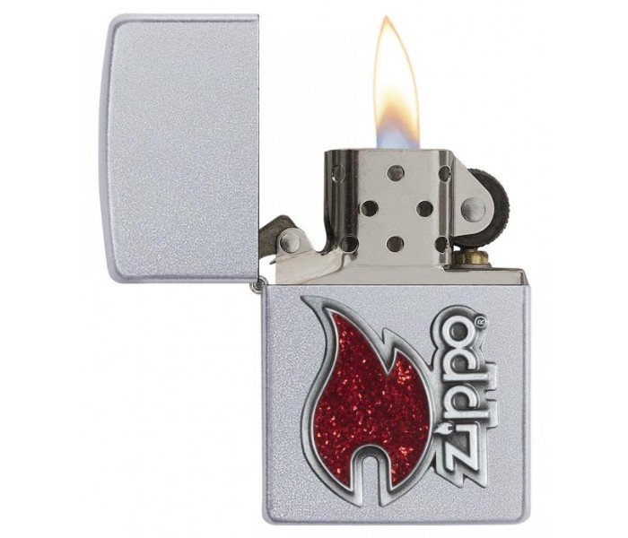 Zippo 28847 205 Red Flame Lighter Silver - Zoom Image 1