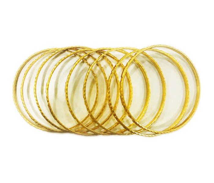 Milano 179240-02 4 Piece Multi Design Bangle Set 18kt Gold Plated - Zoom Image 2