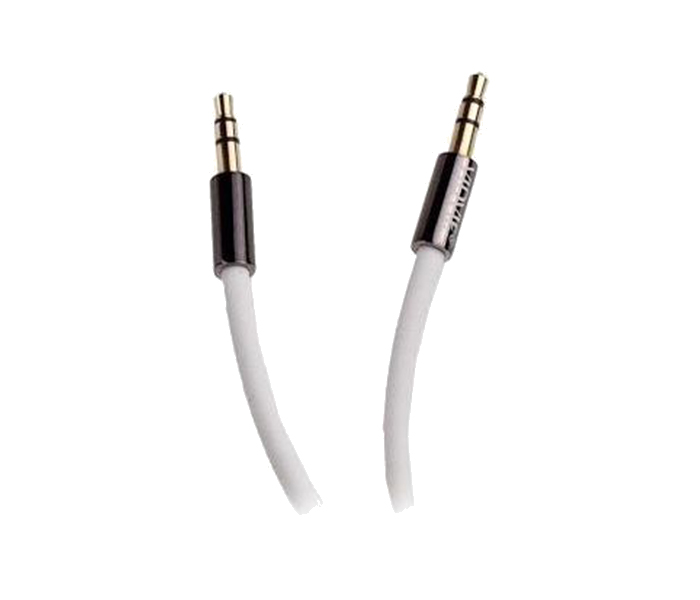 Vidvie AL-1105 3.5mm AUX Cable - 150 Cm, White - Zoom Image 1