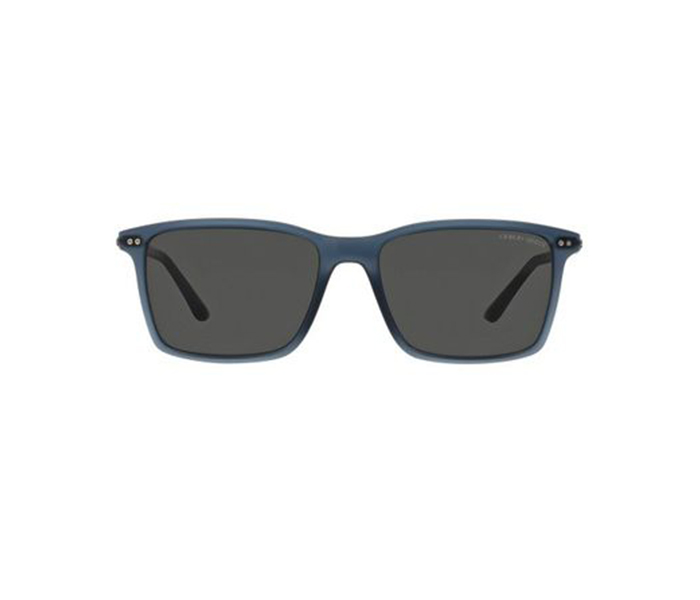 Giorgio Armani 0AR 8045-533687 Rectangular Blue Frame & Blue Mirrored Sunglasses for Unisex - Zoom Image 4