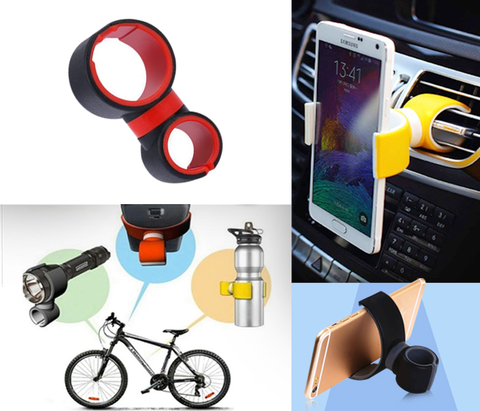 Universal Multi Functional Bicycle and Car Air Vent Mount Holder For Smartphones Multicolor - Zoom Image 10