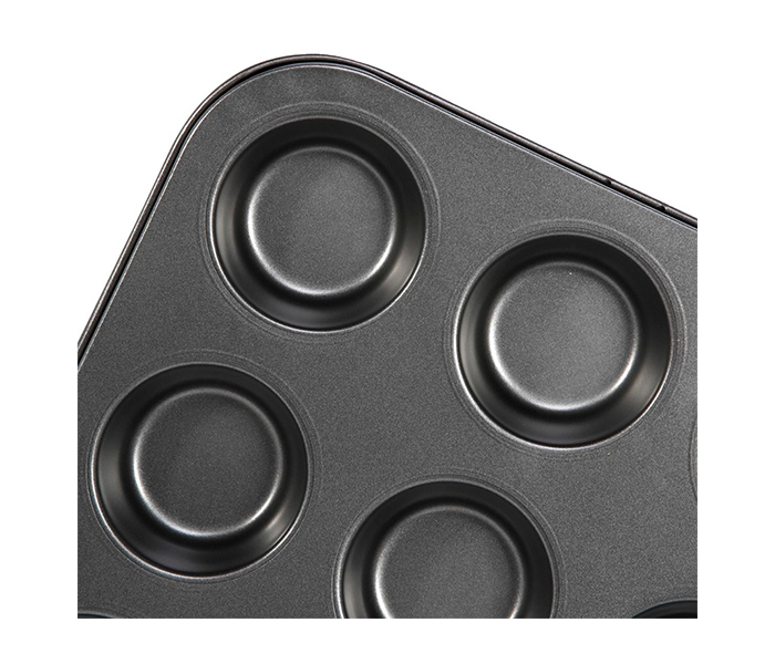 Royalford RFU9067 12 Cup Muffin Pan - Black - Zoom Image 2