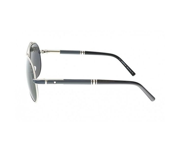 Mont Blanc MB 511S 16A Aviator Silver Frame & Smoke Mirrored Sunglasses for Men - Zoom Image 1