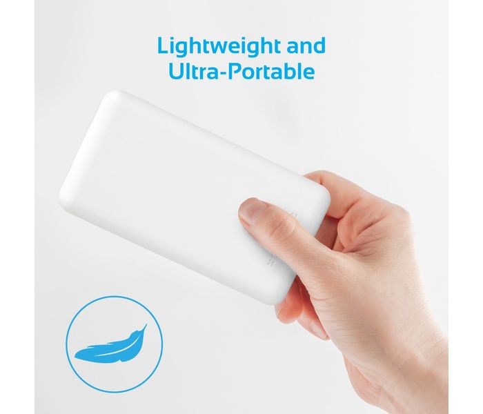 Promate VolTag-10C 10000 mAh Portable Charger Power Bank with Dual USB, White - Zoom Image 6