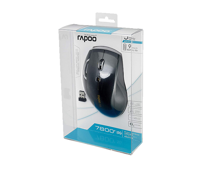 Rapoo 7800P New 5Ghz Wireless Comfort Laser Mouse - Black 10820 - Zoom Image 4