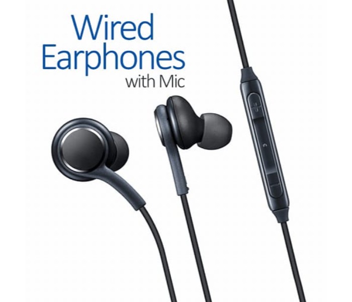 AMG Universal Fabric Cord In-Ear Wired Earphones with Mic Dark Grey - Zoom Image 6