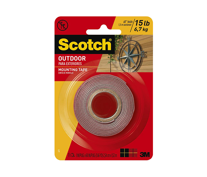 Scotch Permanent Double Sided Outdoor Mounting Tape - Red - Zoom Image 1