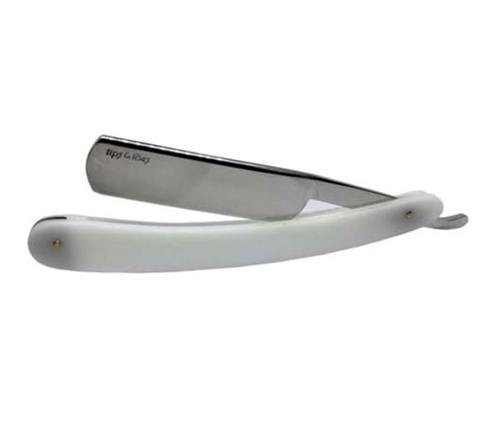 Tips & Toes TT-692 Professional Straight Razor for Classic Shaving with Acrylic Handle, White - Zoom Image 2