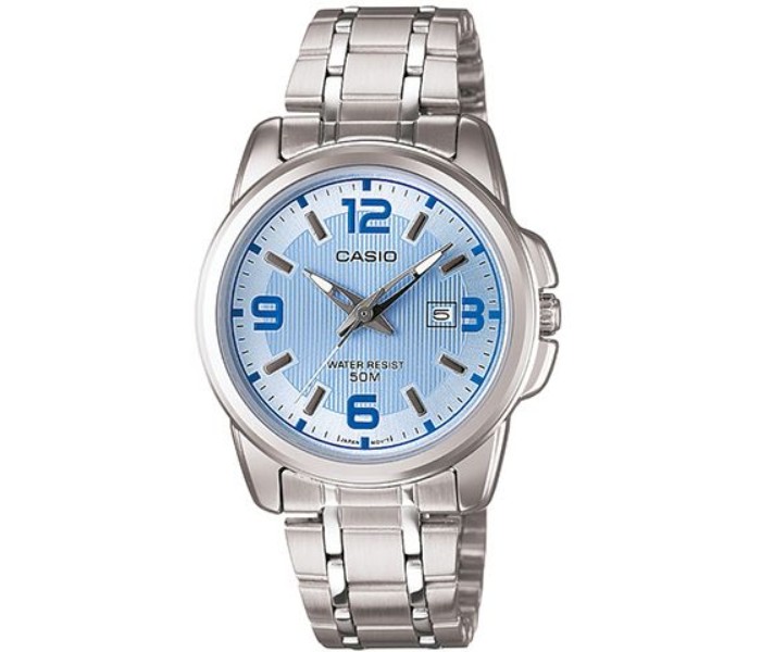 Casio LTP-1314D-2AVDF (CN) Womens Analog Watch Silver and Blue - Zoom Image