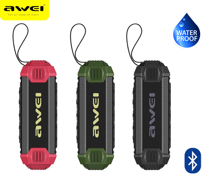 Awei Y280 Waterproof Portable Wireless Bluetooth Speaker with Power bank- Multi color - Zoom Image 1